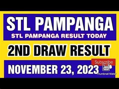 stl pampanga 2nd draw result today|Facebook.